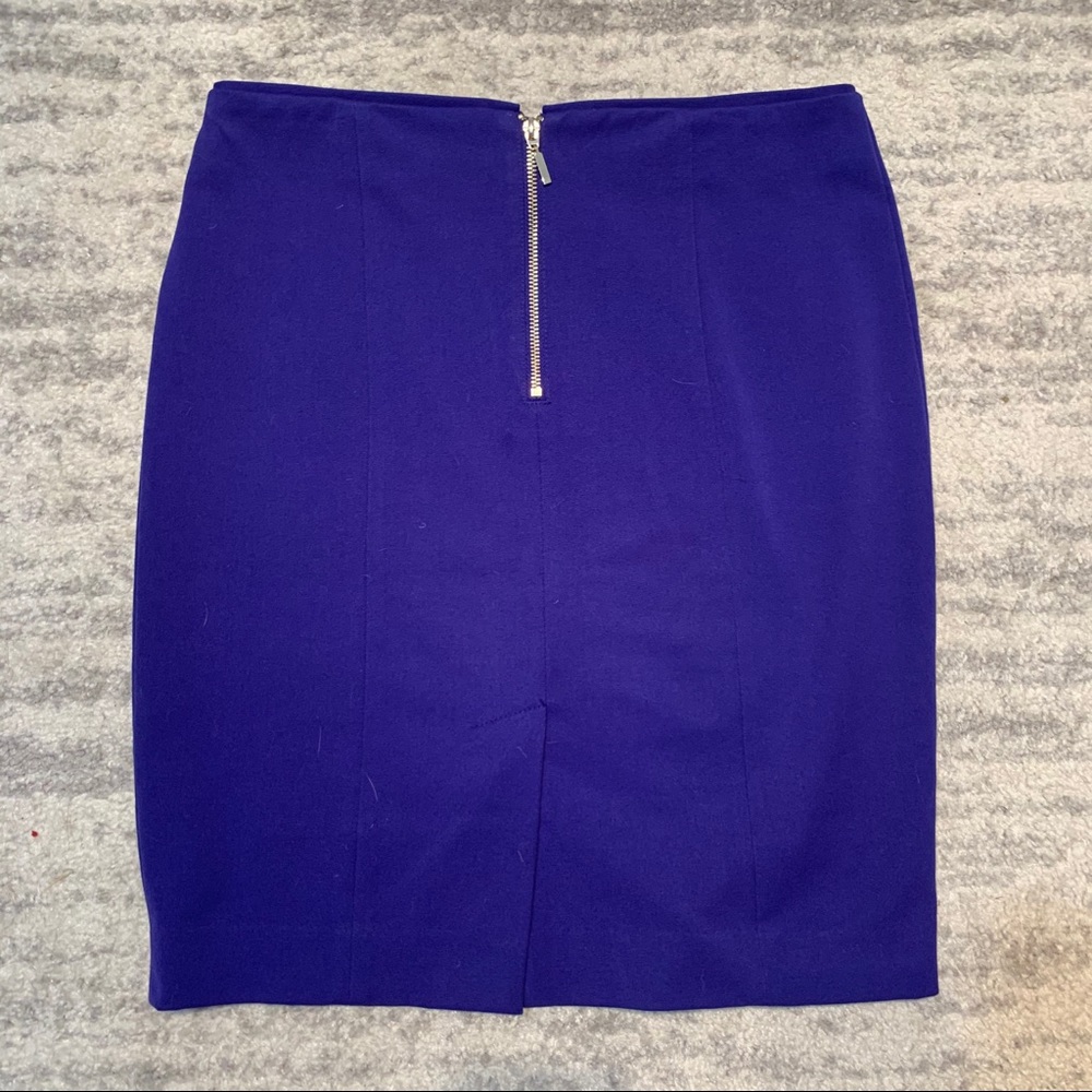 H&M Purple Blue Pencil Skirt - Exposed Zipper
